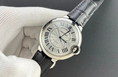 Ballon Bleu De 1:1 cartier writing instruments 42mm Japan Citizen 8215 Movement Black Leather Strap Watch